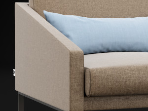 bt design solo double 142 sofa Modello 3D