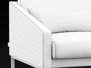 bt design solo double 142 sofa Modello 3D