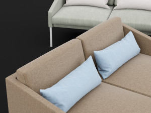 bt design solo double 142 sofa Modello 3D