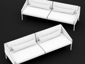bt design triple 222 sofa 3D Model