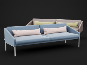 bt design triple 222 sofa 3D 模型