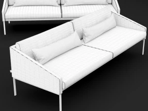 bt design triple 222 sofa 3D Model