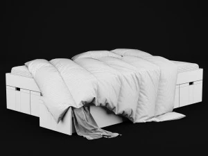 modern bed 10 3D Model
