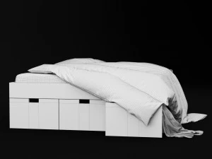 modern bed 10 3D Model