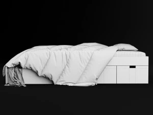 modern bed 10 3D Model