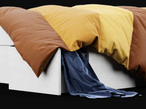 modern bed 10 3D Model