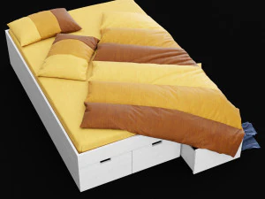 modern bed 10 3D Model