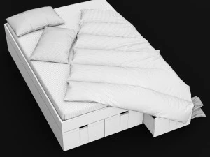 modern bed 10 3D Model