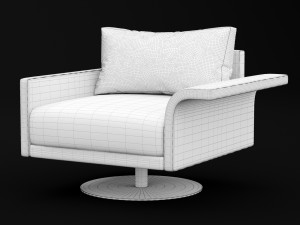sofa mabel comfort lounge single bt design 3D Model