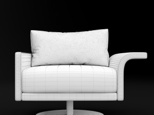 sofa mabel comfort lounge single bt design 3D Model
