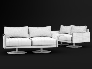 sofa mabel comfort lounge double bt design Model 3D