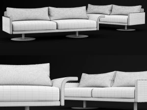 sofa mabel comfort lounge triple bt design 3D Model