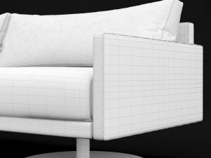 sofa mabel comfort lounge triple bt design 3D Model