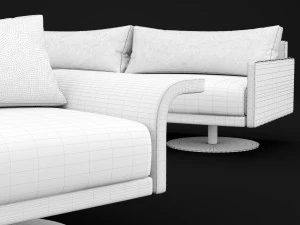 sofa mabel comfort lounge triple bt design 3D Model