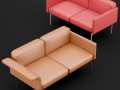 Sofa mabel double BT design 3D Model