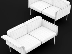 sofa mabel double bt design 3D Model