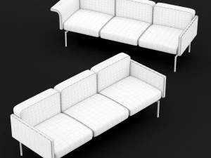 sofa mabel triple bt design 3D Model