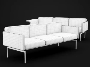 sofa mabel triple bt design 3D Model