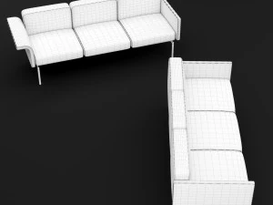 sofa mabel triple bt design 3D Model