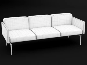 sofa mabel triple bt design 3D Model