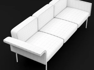sofa mabel triple bt design 3D Model