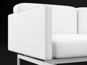 sofa mabel triple bt design 3D Model