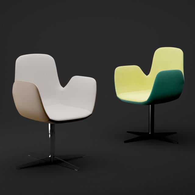 chair bt design daisy type 4 Modèle 3D .c4d .max .obj .3ds .fbx .stl .blend 