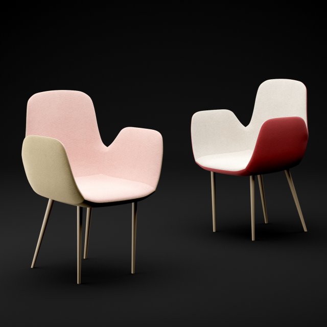 chair bt design daisy type 6 3D मॉडल .c4d .max .obj .3ds .fbx .stl .blend 