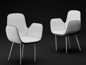 chair bt design daisy type 6 3D मॉडल