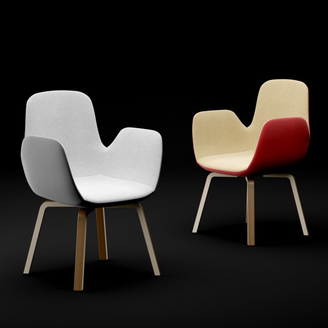 chair bt design daisy type 7 3D Model .c4d .max .obj .3ds .fbx .stl .blend 