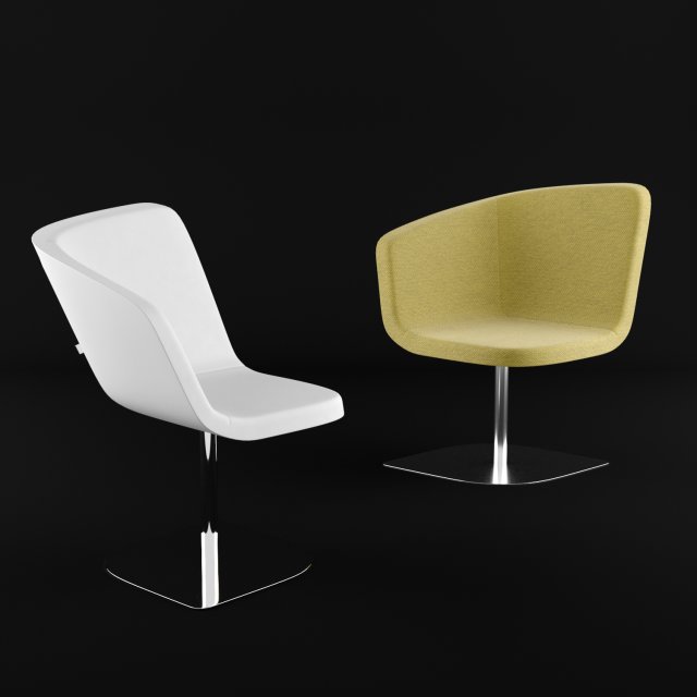 chair bt design domino type 3 3D Model .c4d .max .obj .3ds .fbx .stl .blend 