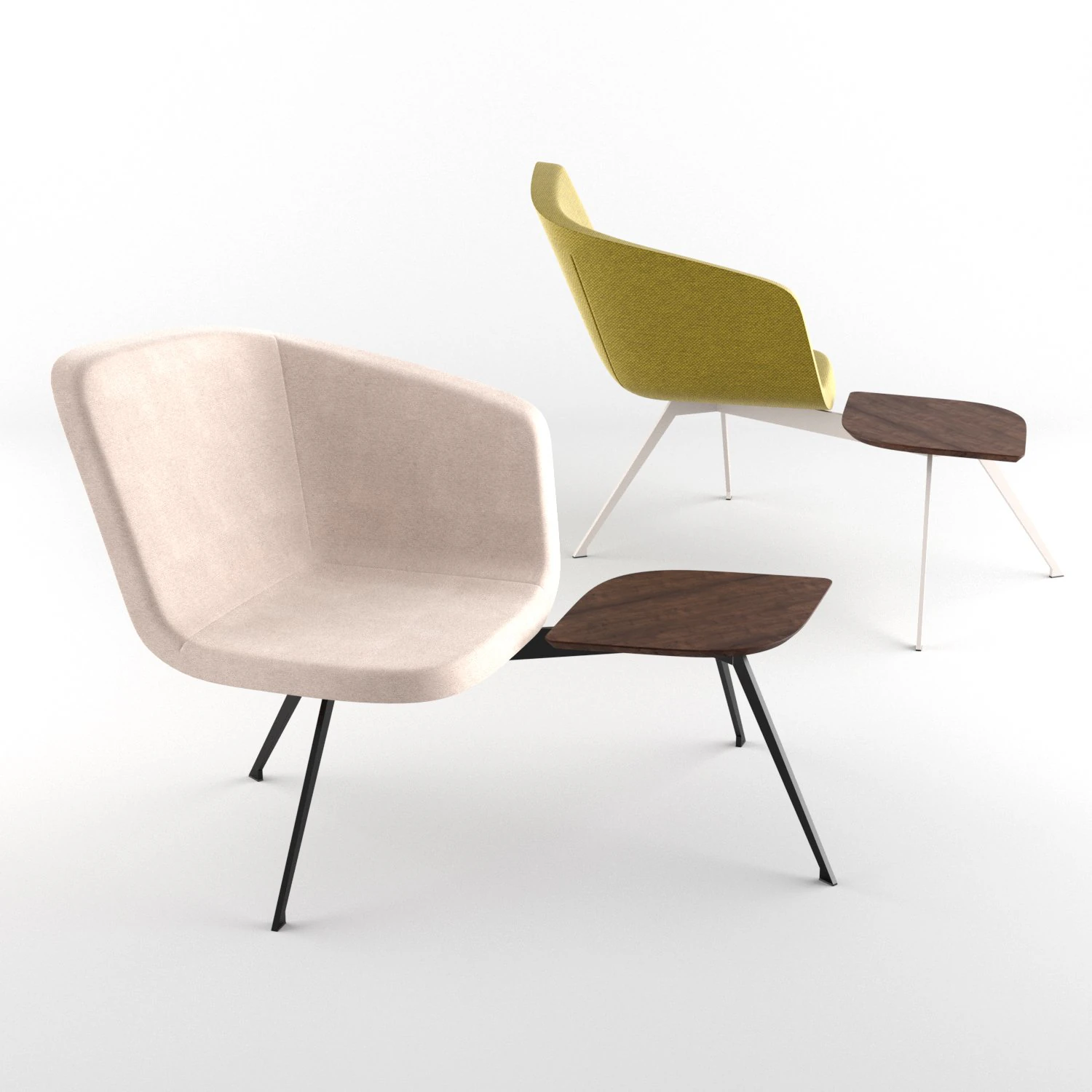 chair bt design domino type 4 3D Model .c4d .max .obj .3ds .fbx .stl .blend 