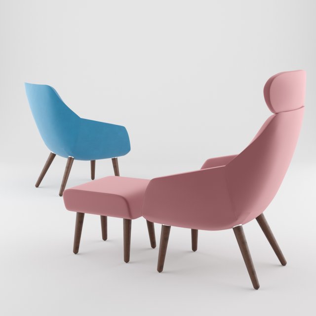 armchair bt design lamy set 1 3Dモデル .c4d .max .obj .3ds .fbx .stl .blend