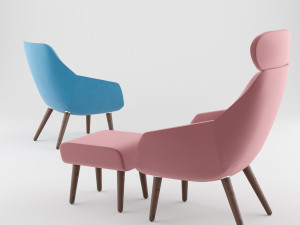 armchair bt design lamy set 1 3D Model