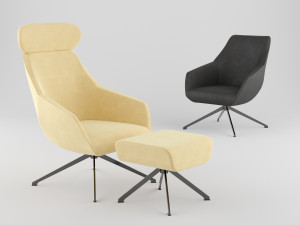 armchair bt design lamy set 2 3D 模型