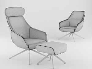 armchair bt design lamy set 2 3D 모델
