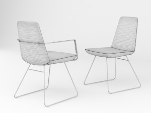 chair bt design pera set 2 3D Модель