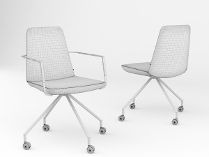 chair bt design pera set 3 3D Модель