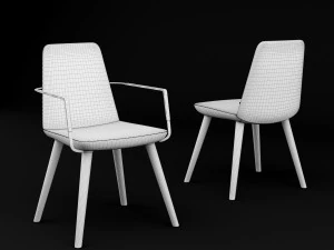 chair bt design pera set 4 3D Model