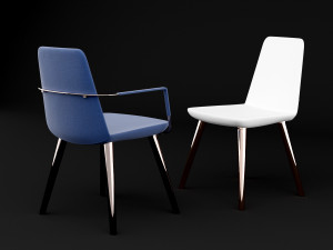 chair bt design pera set 4 Modelo 3D
