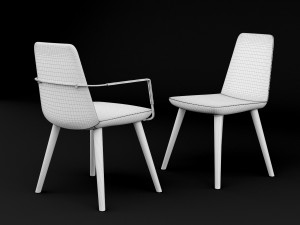 chair bt design pera set 4 Modelo 3D