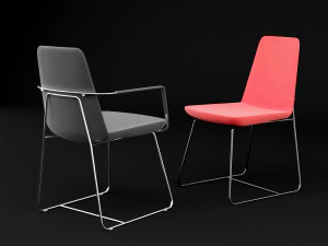 chair bt design pera set 6 3D Model