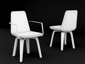 chair bt design pera set 8 3D Model