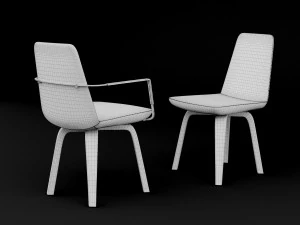 chair bt design pera set 8 3D Model
