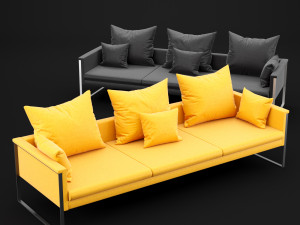 sofa go large triple bt design Modelo 3D