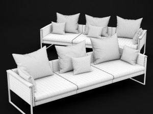 sofa go large triple bt design Modelo 3D