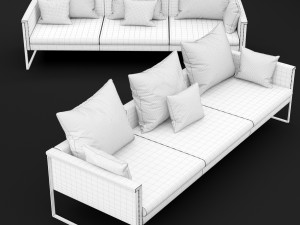 sofa go large triple bt design Modelo 3D