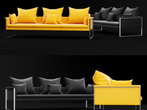 sofa go large triple bt design Modelo 3D