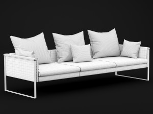 sofa go large triple bt design Modelo 3D