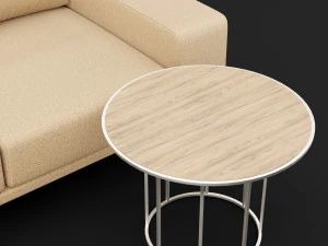 sofa piu double 180 and cara 620 cofe table bt design 3D Model